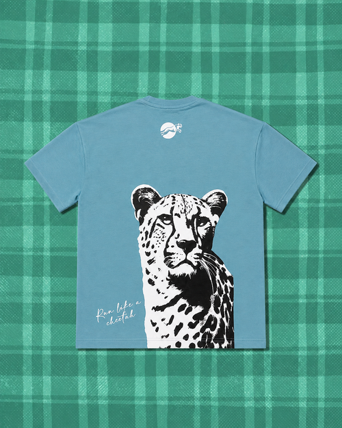 RUN LIKE A CHEETAH (BLUE) T-SHIRT | DROP-1