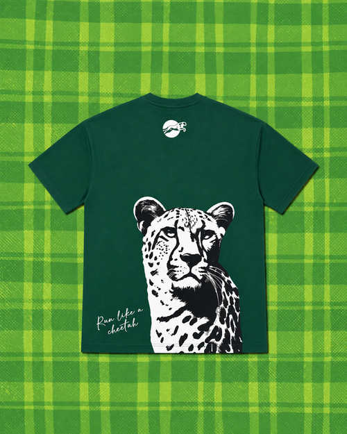 RUN LIKE A CHEETAH (GREEN) T-SHIRT | DROP-1